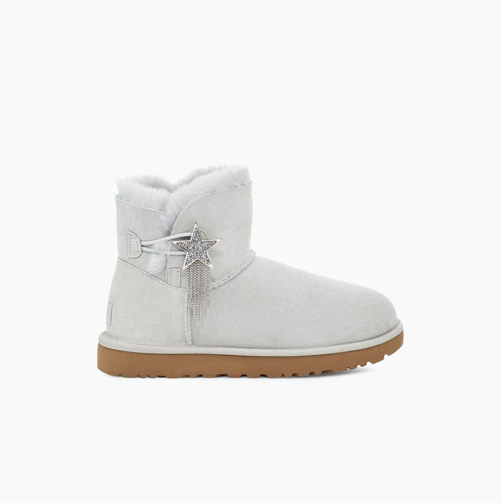 UGG Mini Bailey Star - Boots Dame - Grå Lilla (NO-O499)